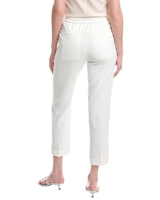 Peserico White Embellished Pant