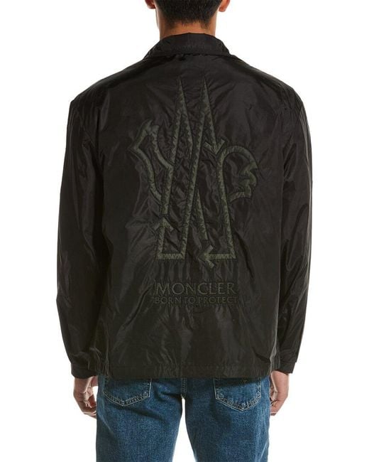 Moncler Black Windbreaker Jacket for men