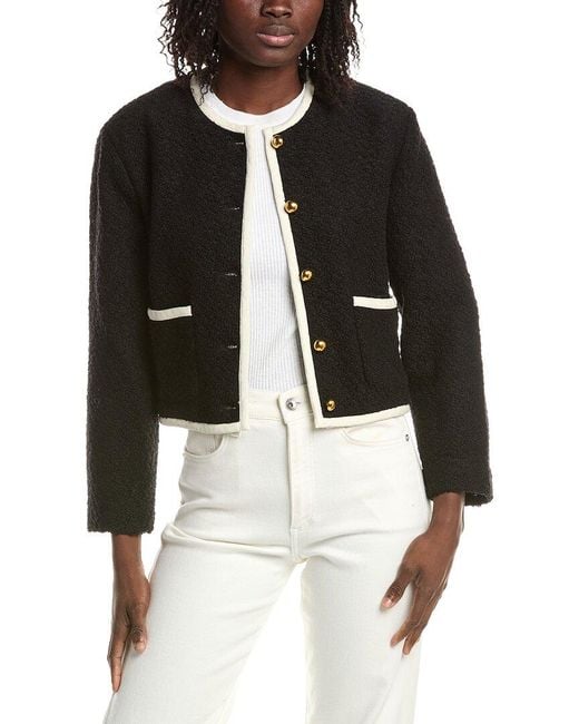 REVERIEE Black Wool-Blend Jacket