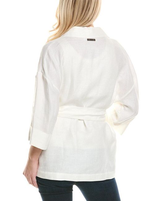 Peserico White Linen Jacket