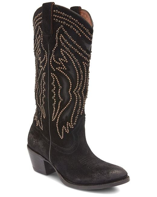 Frye Black Shelby Studded Leather Boot