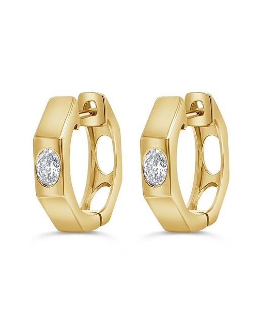 Sabrina Designs Metallic 14K 0.28 Ct. Tw. Diamond Hoop Earrings
