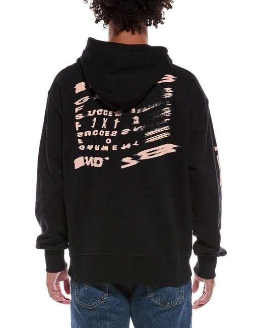 DIESEL Black Hoodie for men