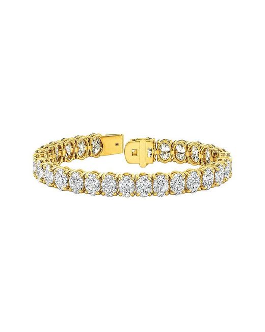 Lab Grown Diamonds Metallic 14K 29.68 Ct. Tw. Lab-Grown Diamond Tennis Bracelet