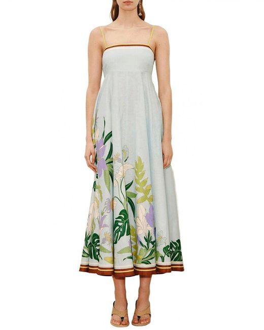 MIRA RICHI Green Midi Dress