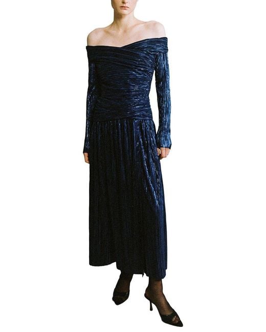 Sabina Musayev Blue Sublime Midi Dress