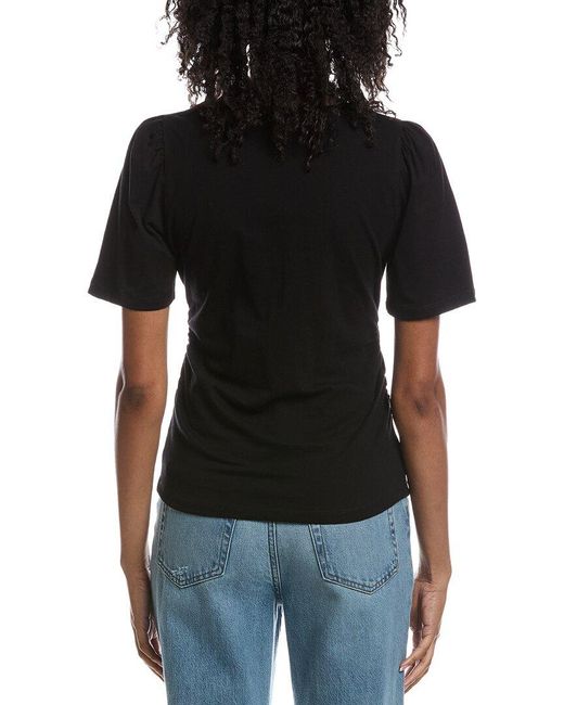 Current/Elliott Black Puff Sleeve T-Shirt