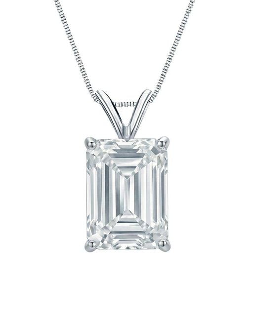 Sabrina Designs Lab Grown Diamonds White 14K 4.00 Ct. Tw. Lab-Grown Diamond Solitaire Pendant