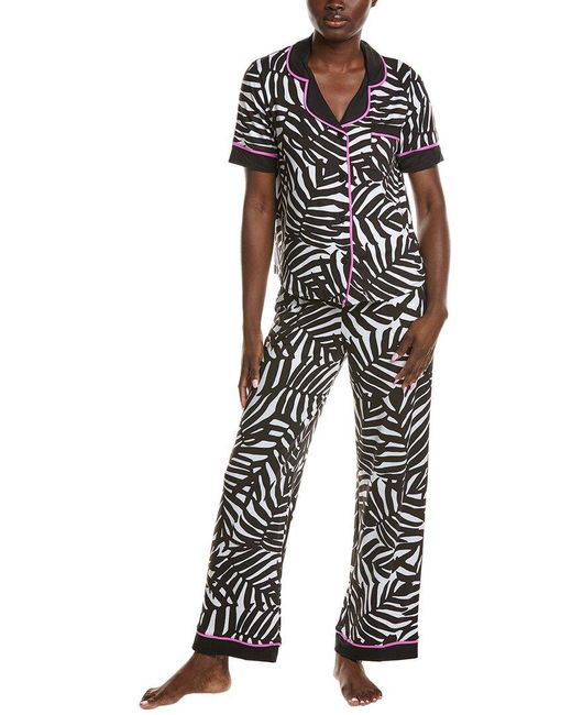 Room Service Pjs Black 2Pc Pant & Shirt Pajama Set
