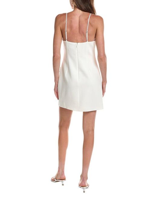 Cinq À Sept White Corded Rhinestone Bow Rella Dress