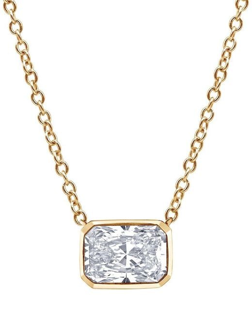 Lab Grown Diamonds Metallic 14K 0.92 Ct. Tw. Lab-Grown Diamond Pendant
