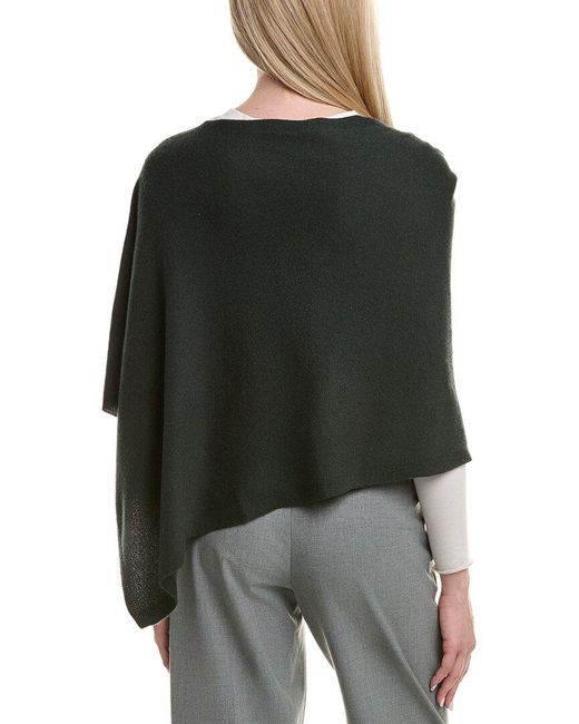 Sofiacashmere Black Sofiacashmere Jersey Solid Wool & Cashmere-Blend Poncho