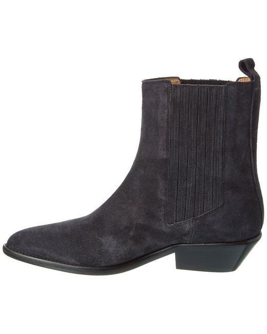 Isabel Marant Black Delena Suede Bootie