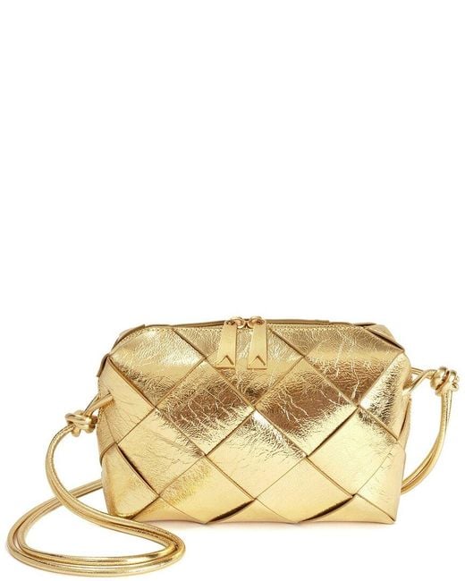 Tiffany & Fred Paris Smooth Metallic Woven Leather Bag