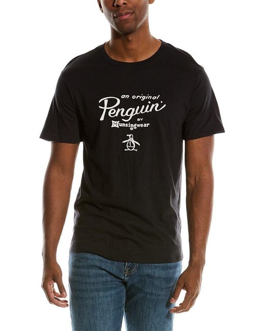 Original Penguin Sunwashed T-shirt in Black for Men | Lyst UK