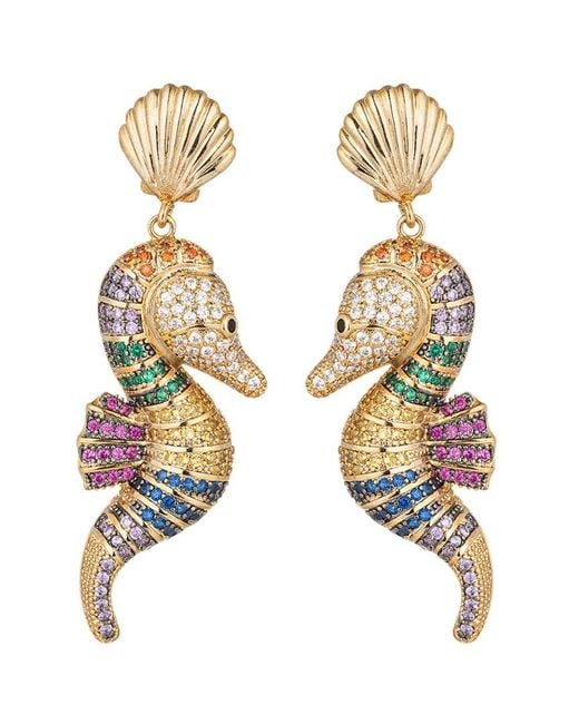 Eye Candy LA Metallic The Luxe Collection Cz Drop Earrings
