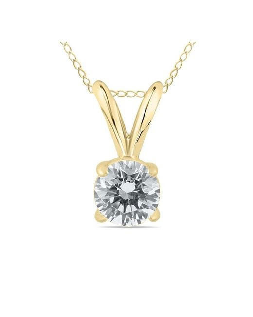 Diamond Select Cuts Metallic 14k 0.30 Ct. Tw. Diamond Necklace