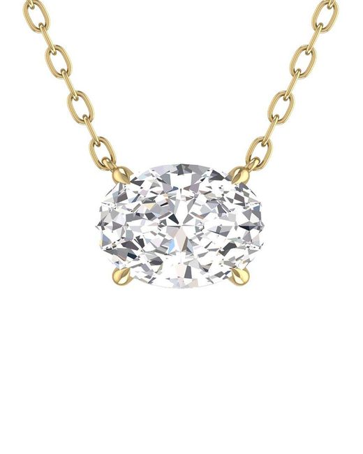 Lab Grown Diamonds Metallic 14k 0.75 Ct. Tw. Lab Grown Diamond Necklace