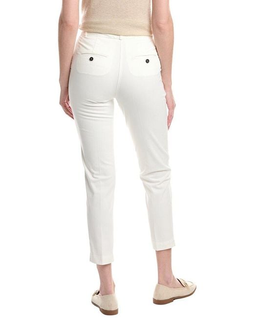 Peserico White Solid Pant