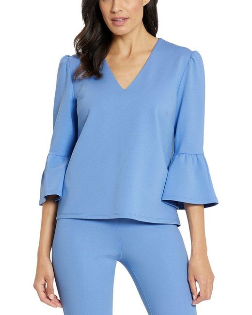 Jude Connally Blue Arabella Pullover Top