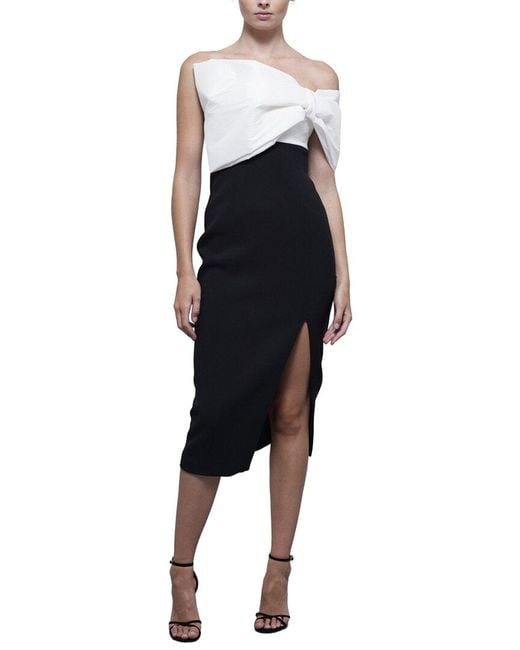 Rachel Gilbert Black Kace Column Gown