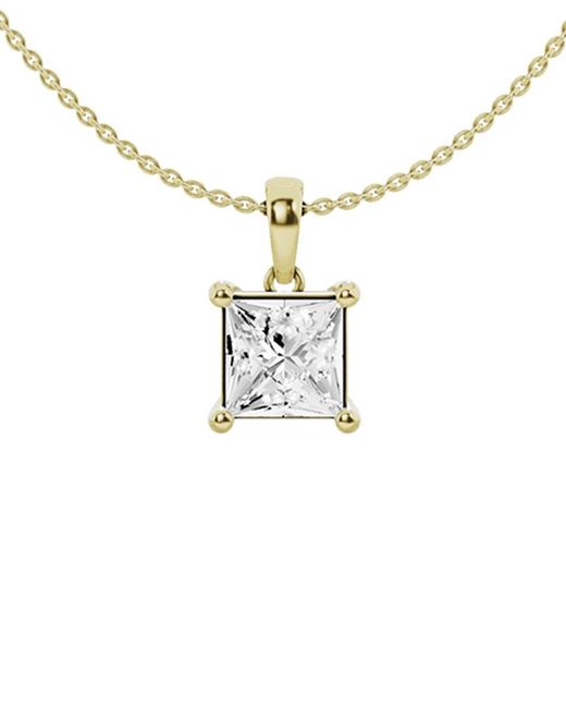 Lab Grown Diamonds Metallic 14k 2.00 Ct. Tw. Lab Grown Diamond Solitaire Pendant Necklace