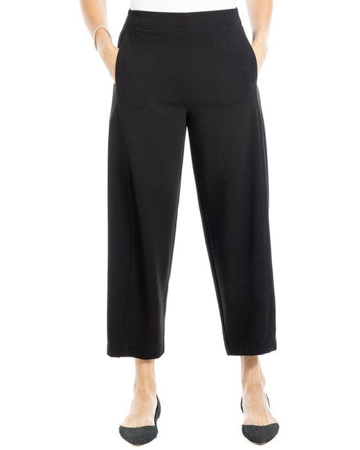 Max Studio Black Ponte Barrel Pant