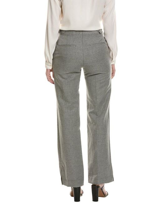 Officine Generale Gray Ilenia Linen-Blend Pant