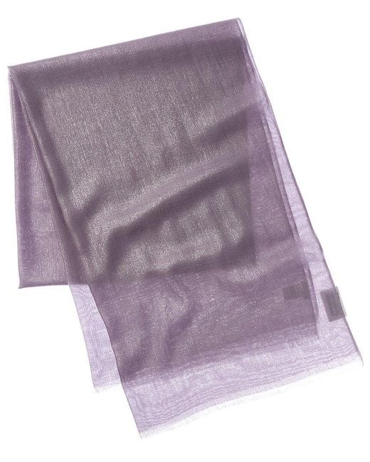 Brunello Cucinelli Purple Cashmere & Silk-Blend Scarf