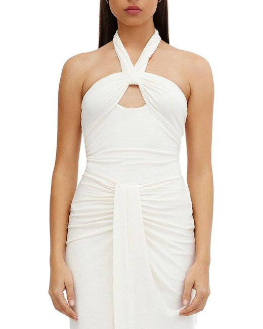 Significant Other White Posie Halter Top