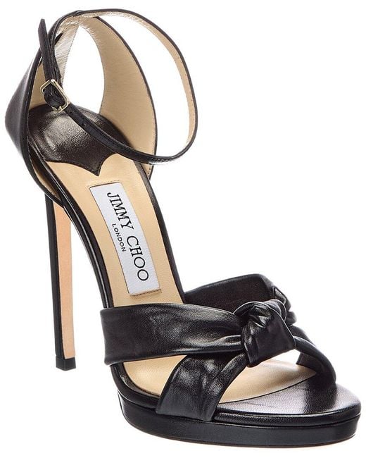 Jimmy Choo Metallic Rosie 120 Leather Sandal
