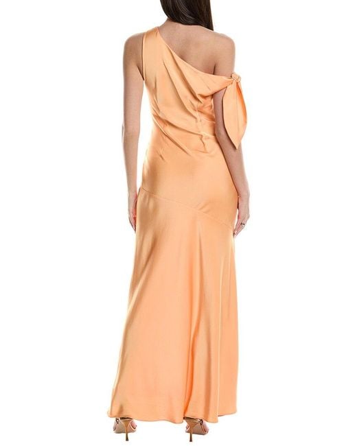 Misha Orange Collection Zhuri Satin Gown