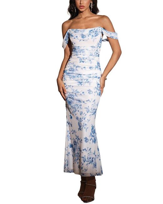 Amanda Royal Blue Maxi Dress