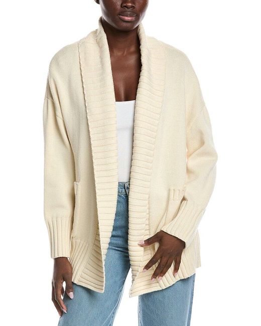 Electric and Rose Natural Shay Shawl Cashmere-Blend Cardigan