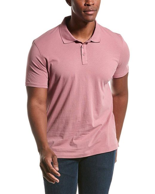 ATM Pink Jersey Polo Shirt for men