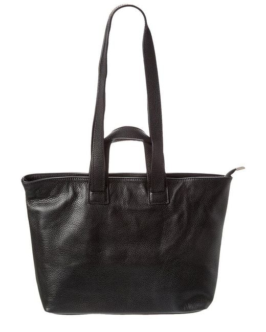 Persaman New York Black Adelaide Leather Tote