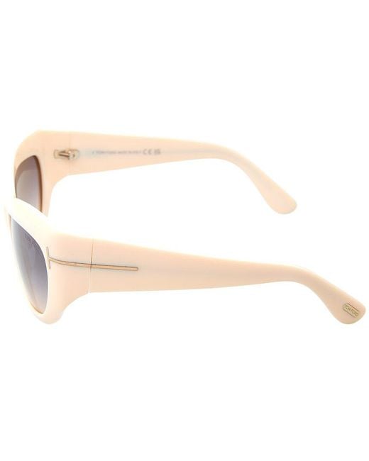 Tom Ford White Brianna 55Mm Sunglasses