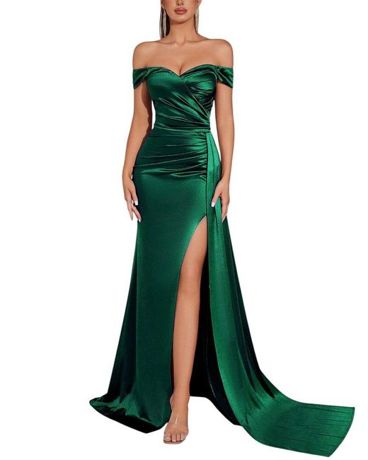 Amanda Royal Green Maxi Dress