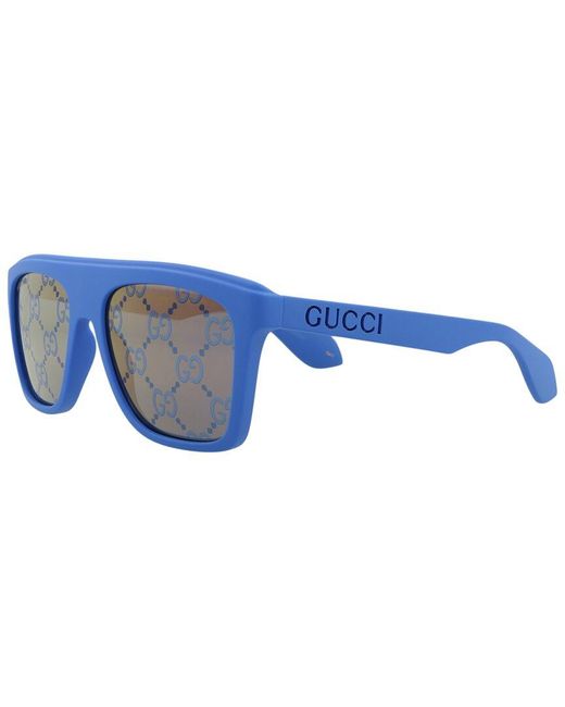 Gucci Blue Gg1570S 57Mm Sunglasses for men