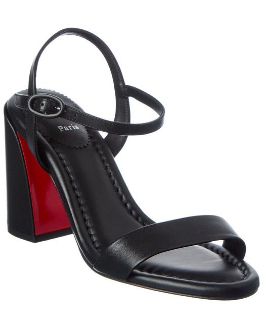 Christian Louboutin Black Jane 85 Leather Sandal
