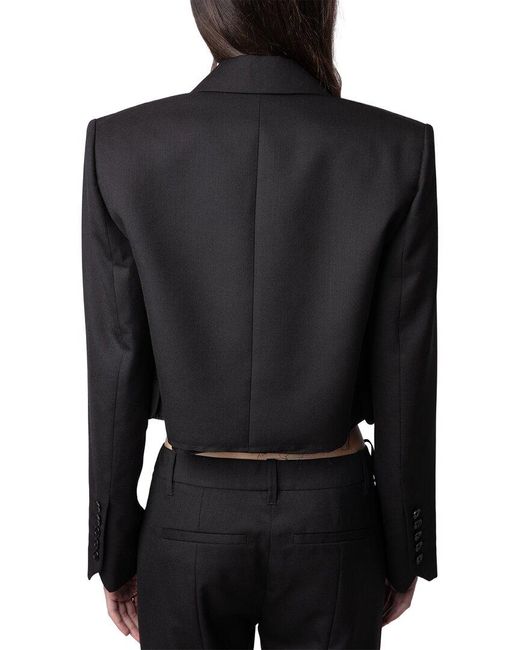 Zadig & Voltaire Black Vito Laine Froide Blazer