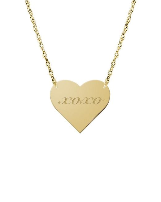 Jane Basch White Xoxo Heart 14k Pendant