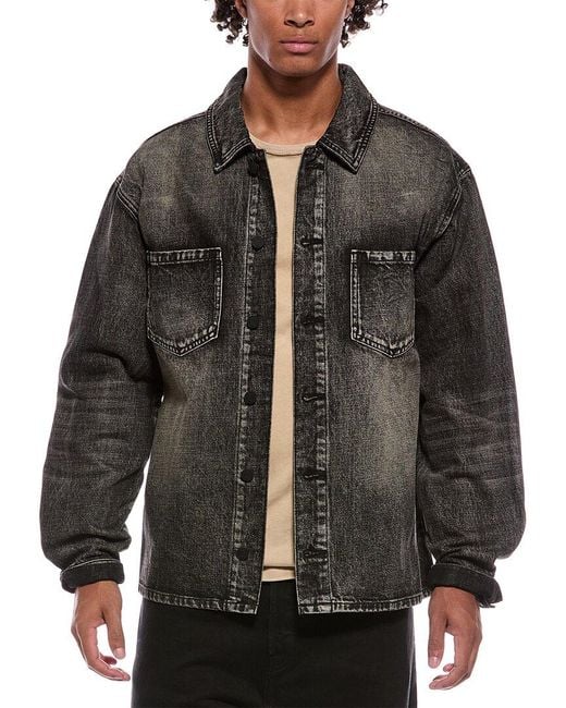 RTA Black Norris Denim Shacket for men