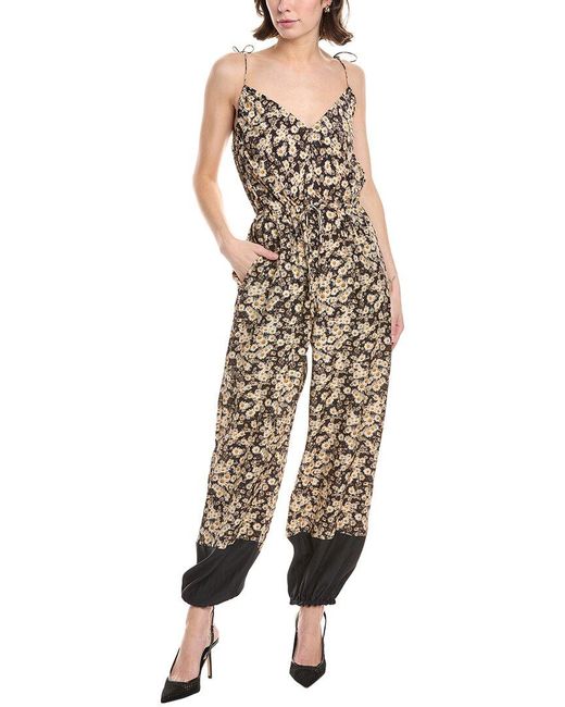 Stella McCartney Natural Sienna Silk Jumpsuit