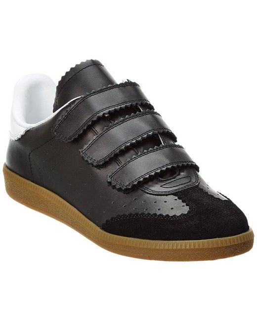Isabel Marant Black Beth Leather Sneaker