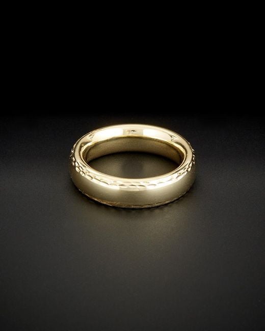 Italian Gold Black 14k Milgrain Comfort Fit Ring