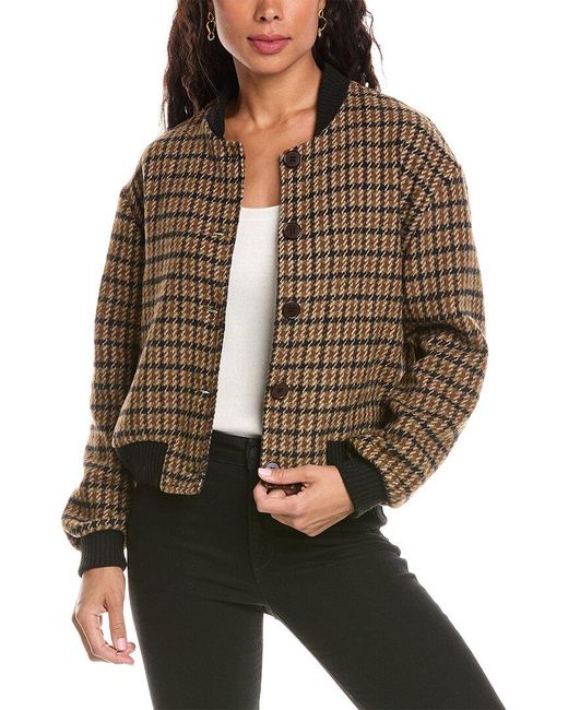 ANNA KAY Emma Bomber Jacket in Brown | Lyst