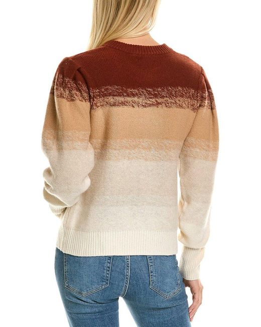Autumn Cashmere Blue Gradient Stripe Cashmere Sweater