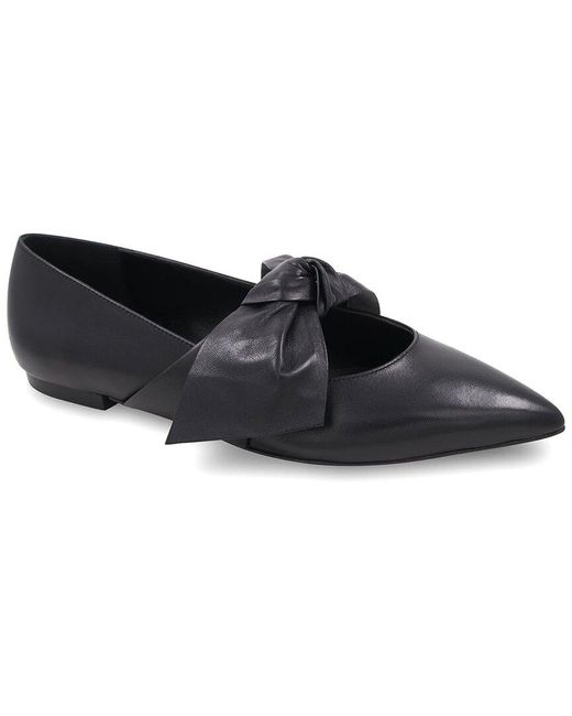 BCBGMAXAZRIA Black Prely Leather Flat
