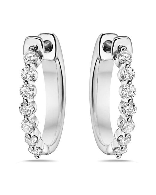 Forever Creations Signature White Collection 14k 0.55 Ct. Tw. Diamond Hoops